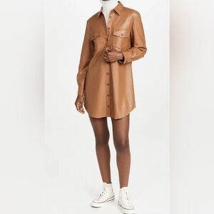 BB Dakota faux leather shirtdress